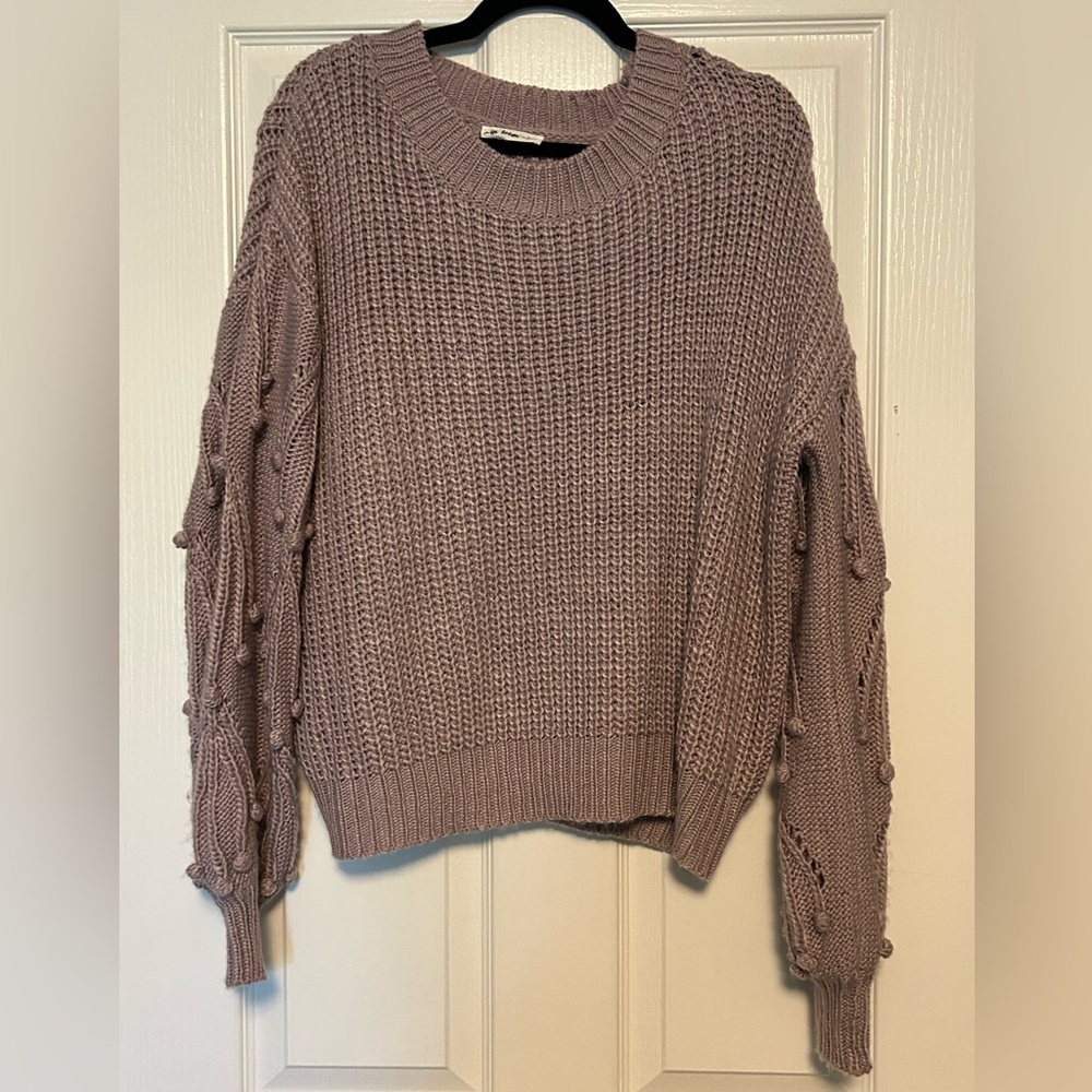 In Loom Cozy Knit Sweater in Lavender